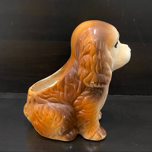 Vintage RELPO Cocker Spaniel Dog Ceramic Planter - Picture 5 of 14